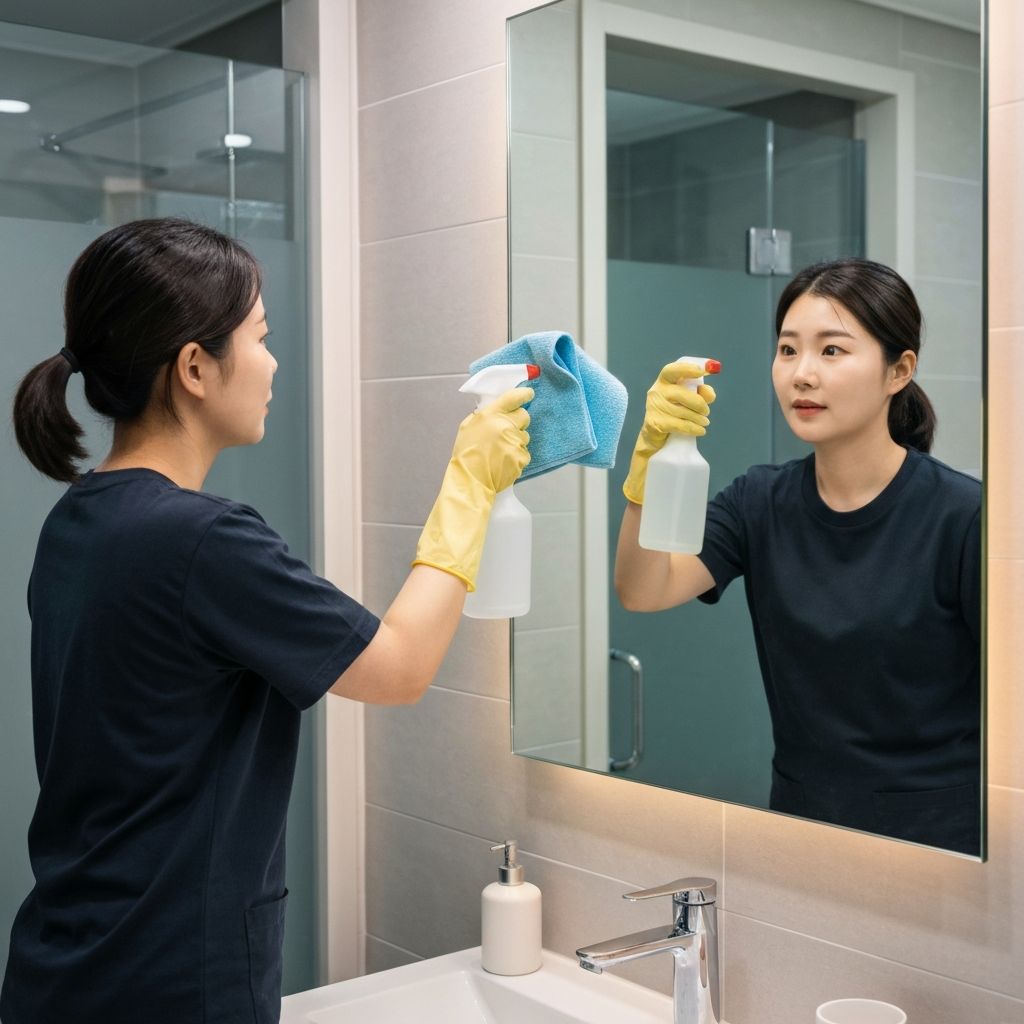 욕실 청소 작업